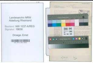 Entnazifizierung Ernst Droege , geb. 00.00.0000 (Bahninspektor)