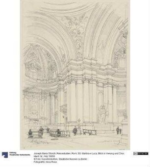 Reisestudien, Rom, SS. Martina e Luca, Blick in Vierung und Chor