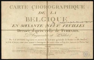 Carte chorographique de la Belgique