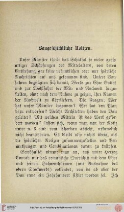 Baugeschichtliche Notizen