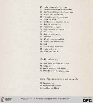 Pinsel-, Federzeichnungen und Aquarelle (Nr.43-45)