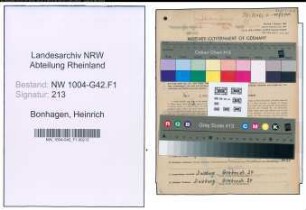 Entnazifizierung Heinrich Bonhagen , geb. 14.02.1908 (Automeister)