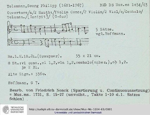 Ouvertüre G-Dur