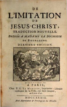 Les 4 Livres de l'imitation de Jesus Christ