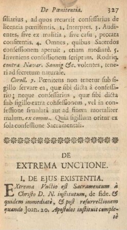 De extrema unctione.