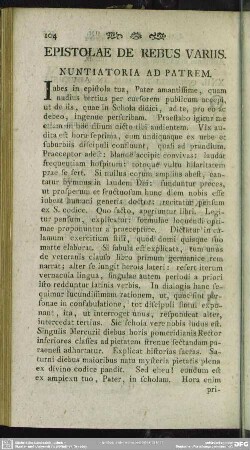 Epistolae De Rebus Variis
