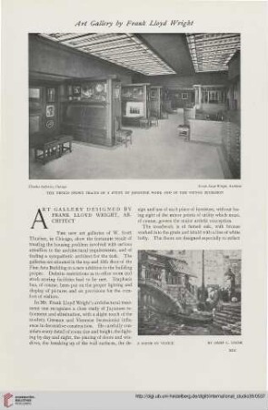 39.1909/10 = Nr. 156: Art gallery designed by Frank Lloyd Wright, Architect