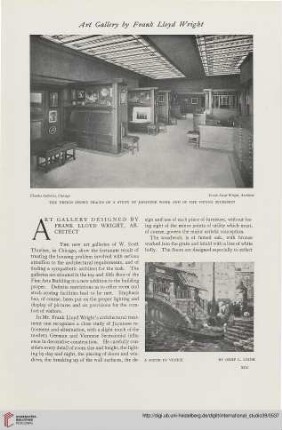 39.1909/10 = Nr. 156: Art gallery designed by Frank Lloyd Wright, Architect