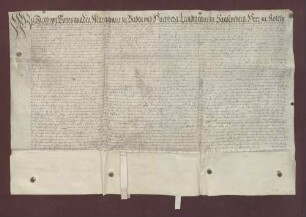 Markgraf Jakob III. von Baden-Hachberg leiht von Malchior Bertsch, Oberster Meister zu Breisach, 1.000 fl. zu 5% Zins; Bürge ist der Flecken Köndringen