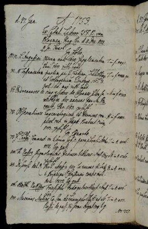 Ex. Catal. Libror. W. J. [?] B. van Bloemen. Hag. Com. d. 11. Dec. 1752. p Jo. Swart.