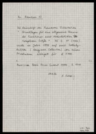 Zu Riemann 13 [Anmerkung zu Cod. Ms. Riemann 13]
