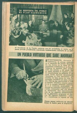 Un pueblo virtuoso que sabe ahorrar : La repuesta del pueblo al plan económico