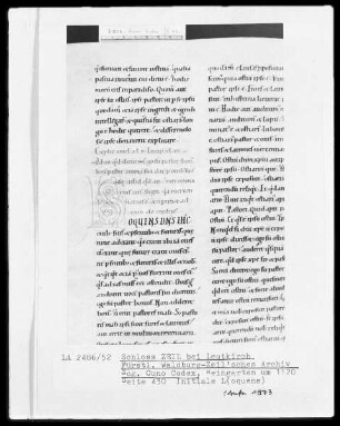 Sogenannter Cuno-Codex — Initiale L(oquens), Folio 430