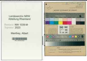 Entnazifizierung Albert Manthey , geb. 12.06.1900 (Schornsteinfeger)