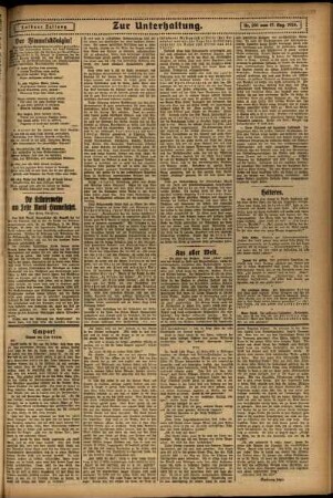 Zweite Ausgabe vom Freitag, den 15. August 1924.