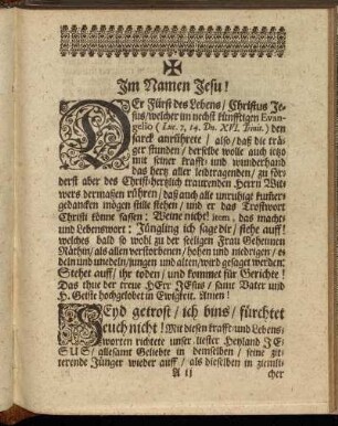 [Letzte Ehrenpredigt.]