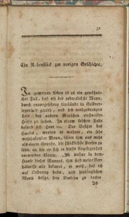 Ein Nebenstück zur vorigen Geschichte.