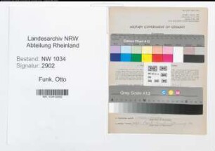 Entnazifizierung Otto Funk , geb. 25.01.1890 (Amtmann)