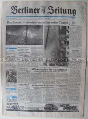 "Berliner Zeitung" u.a. zum Absturz eines israelischen Frachtflugzeuges über einem Wohngebiet in Amsterdam