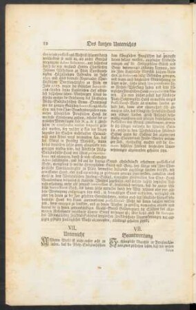 VII. Unterricht.- VII. Beantwortung