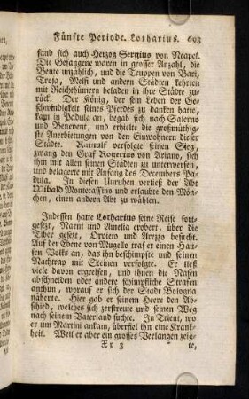 693-698, Indessen hatte Lotharius seine Reise fortgesezt ...
