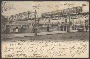 Ansichtskarte Hochbahn und Karren, Möckernbrücke [2/2]