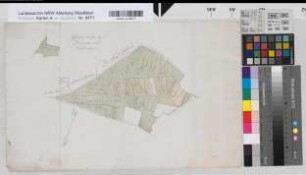 Hörste (Halle) Teilung der Tebbenhorst und der kleinen Heide hinter Stricker und Voßmeyer Entwurf (1791) o.M. (1 : 2400) 30 x 48 kol. Zeichnung (Reinhold) Spez.Verz. Markenkarten X Nr. 76