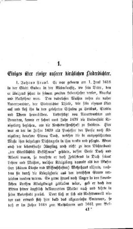 Einiges über einige unserer kirchlichen Liederdichter