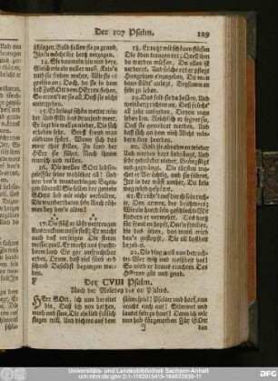 Der CVIII Psalm.