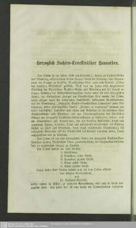 Herzoglich Sachsen-Ernestinischer Hausorden