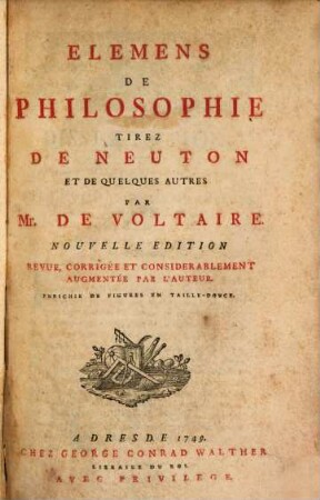 Élémens de la Philosophie de Neuton