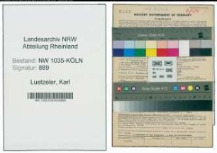 Entnazifizierung Karl Luetzeler , geb. 13.06.1904 (Technischer Angestellter)