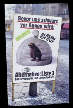 Wahlplakat AL 8.2.85.