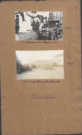 Vorbeimarsch einer Truppe vor Prinz Leopold