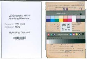 Entnazifizierung Gerhard Roedding , geb. 05.02.1922 ()