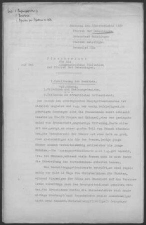 Überkingen mit Deggingen: Pfarrbericht 1929