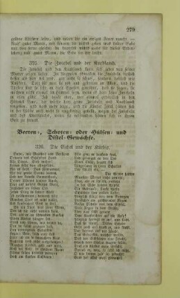 Beeren-, Schoten- oder Hülsen- und Distel-Gewächse