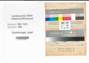 Entnazifizierung Josef Spickernagel , geb. 28.04.1888 (Arzt)