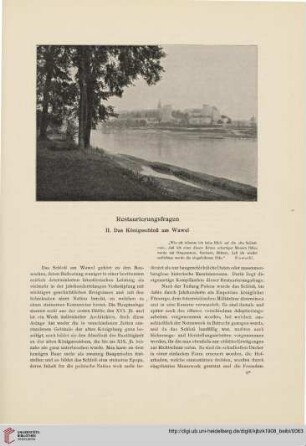 Restaurierungsfragen, II : das Königsschloß am Wawel