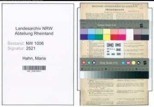 Entnazifizierung Maria Hahn , geb. 20.04.1904 ()