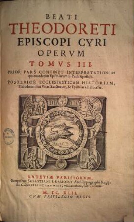 Beati Theodoreti Episcopi Cyri Opera Omnia : In Quatvor Tomos Distribvta, 3
