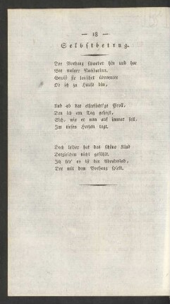 Selbstbetrug.