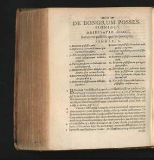 De Bonorum Possessionibus. Obseravtio CLXXVIII.