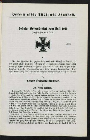 1-22, 10. Bericht: Juli 1916
