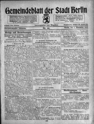 1923,44: Nr. 44, 4. November 1923