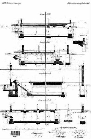 Reichenbach (Fils): Empfangsgebäude Verwaltungsgebäude Fundament (Schnitte)