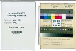 Entnazifizierung Josef Gottschalk , geb. 09.06.1909 (Arbeiter)