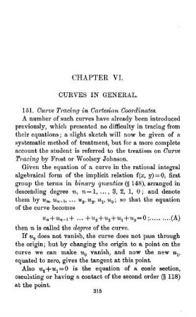 Chapter VI. Curves in General.