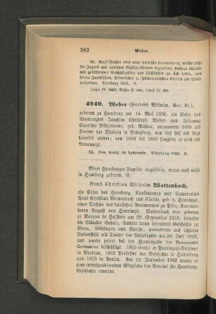 4249. Weber (Friedrich Wilhelm, Med. Dr.)