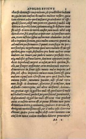 [Q. Septimii Florentis Tertulliani apologeticus adversus gentes]